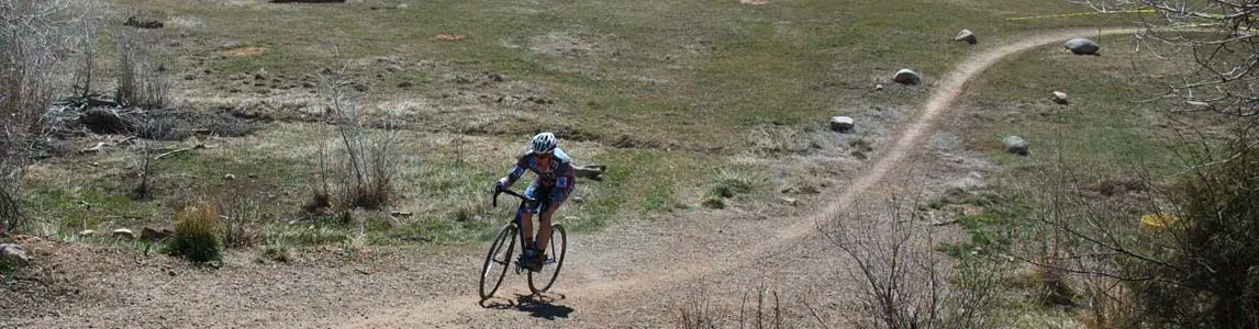 Gregory hammers while riding solo, leading the pack in Sunday's Race #2. by Karen Jarchow